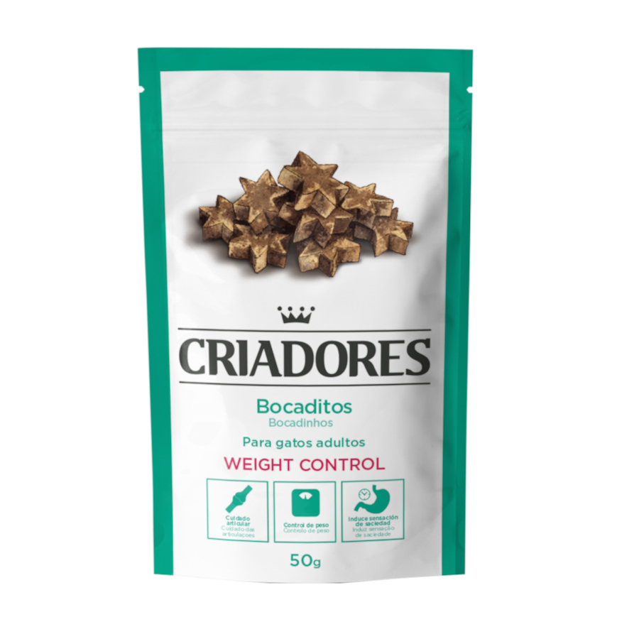 2 pacotes x 50 g Criadores Snacks Weight Control de Peru para gatos