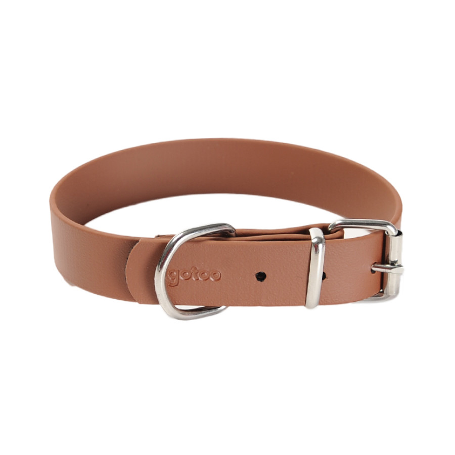 Gotoo Coleira vegan castanho para cães