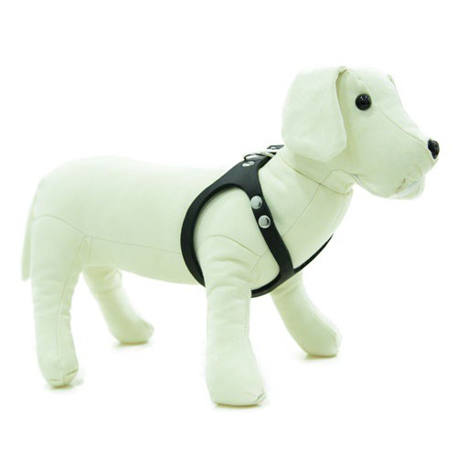 TK-Pet Namur Peitoral de Couro Preto para cães