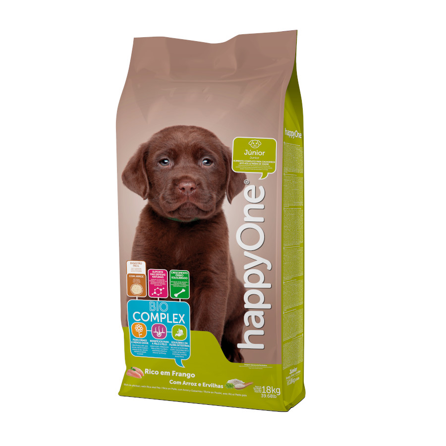 18 KG happyOne Junior Ração de frango para cachorros