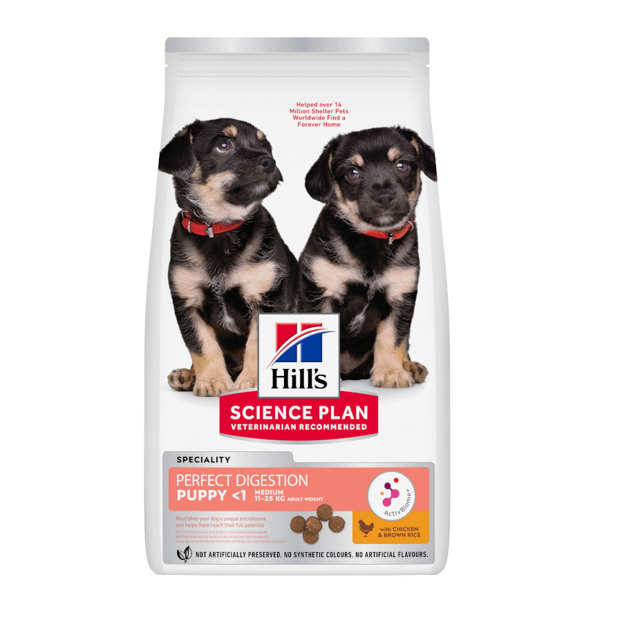 Hill's Puppy Medium Science Plan Perfect Digestion Frango ração