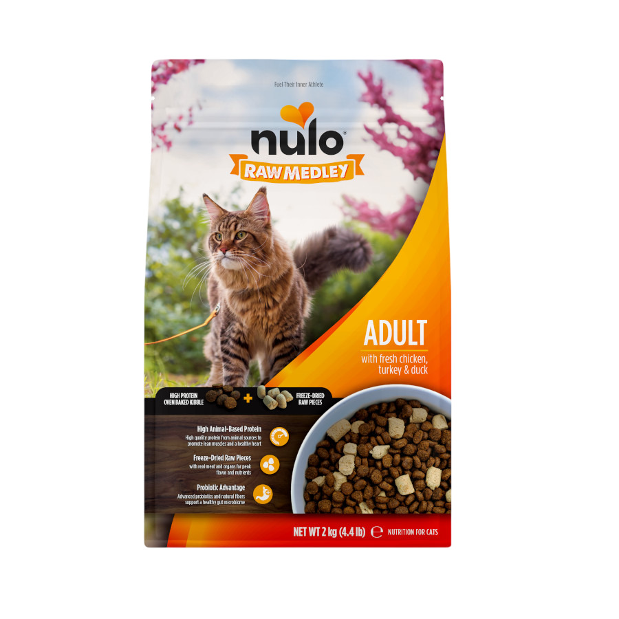 2 KG 2 kg Nulo Raw Medley Ração de Frango, Peru e Pato para gatos