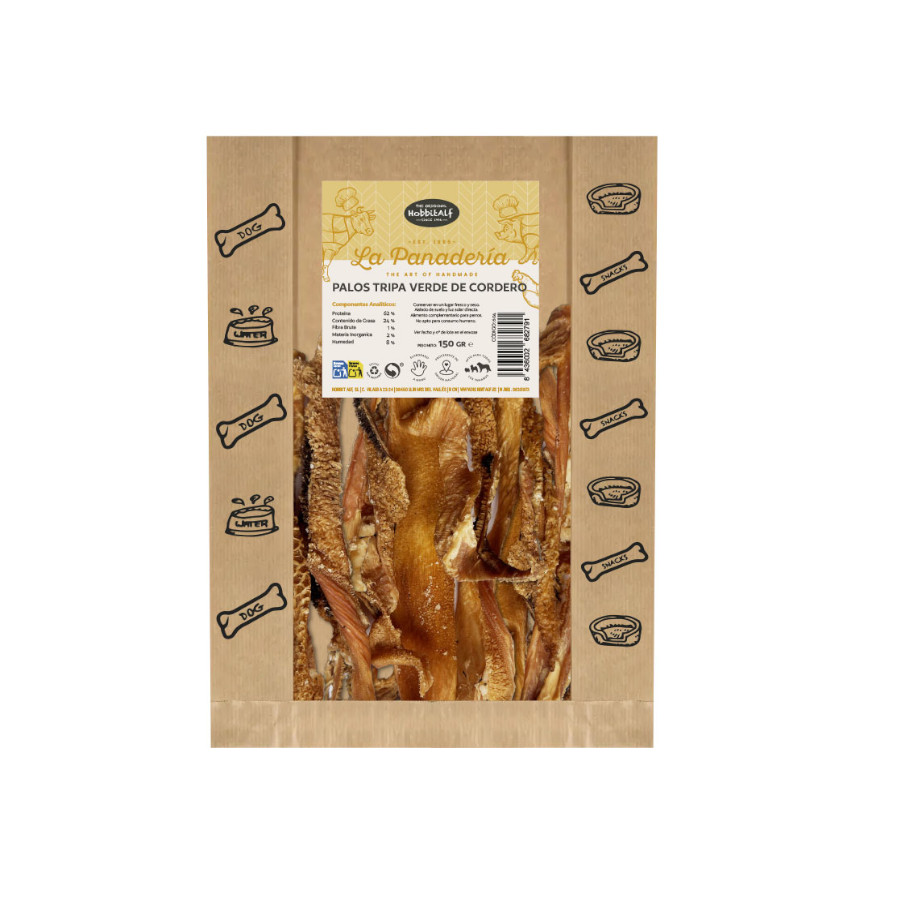 0.15 KG 150 g Hobbitalf Tiras de Tripa Verde de Borrego Snack para cães