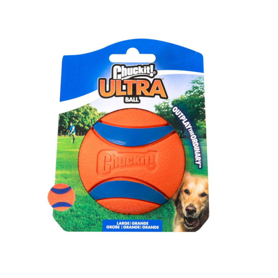 Chuck It! Ultra Squeaker Bola com som e efeito de salto para cães