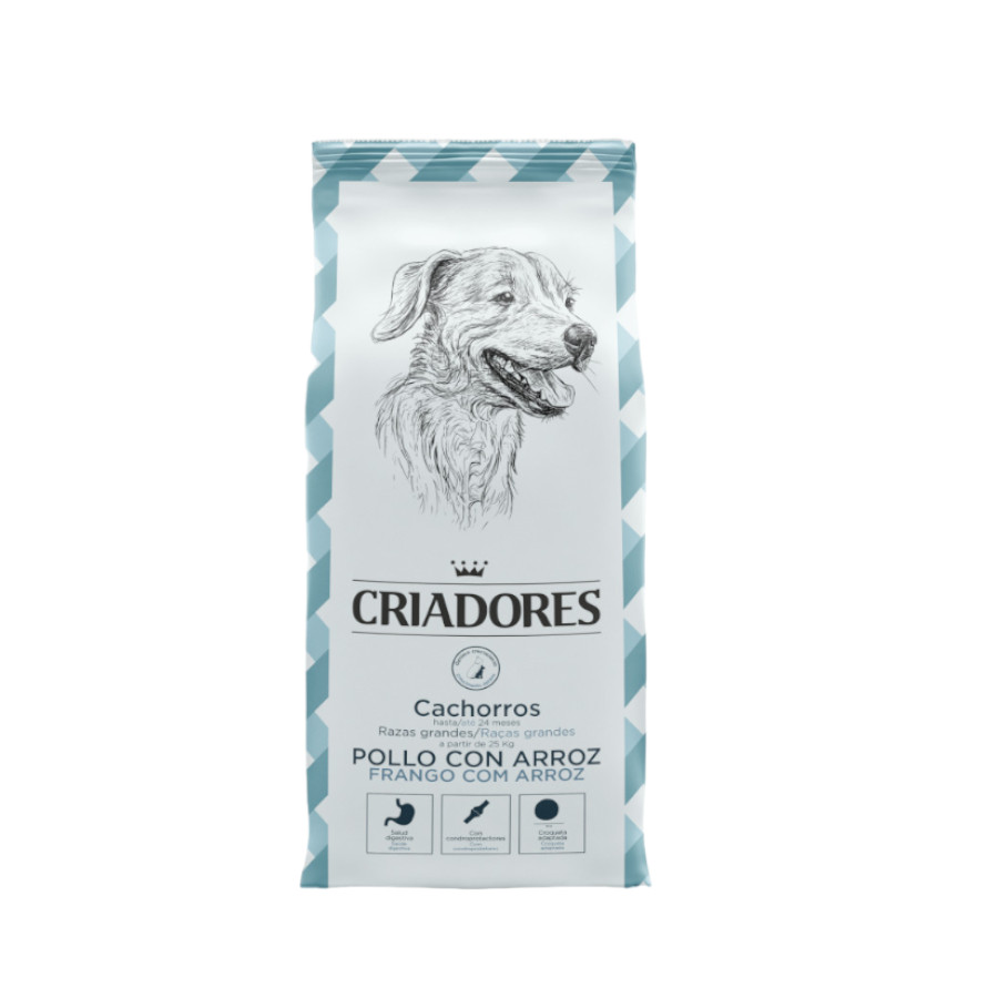 3 kg Criadores Frango e Arroz ração para cachorros de raças grandes