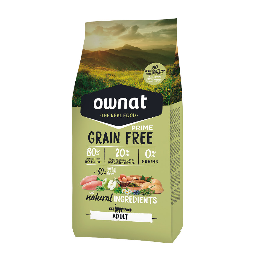 3 kg Ownat Just Grain Free Adult Ração de frango para gatos