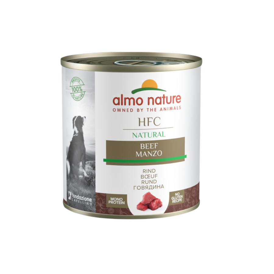 12 latas x 280 g Almo Nature HFC vitela lata para cães Pack poupança!