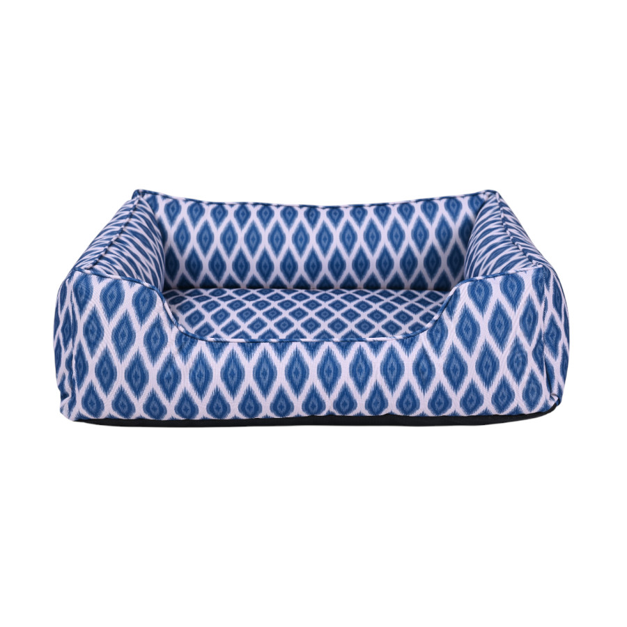 Leeby cama azul impermeável para cães