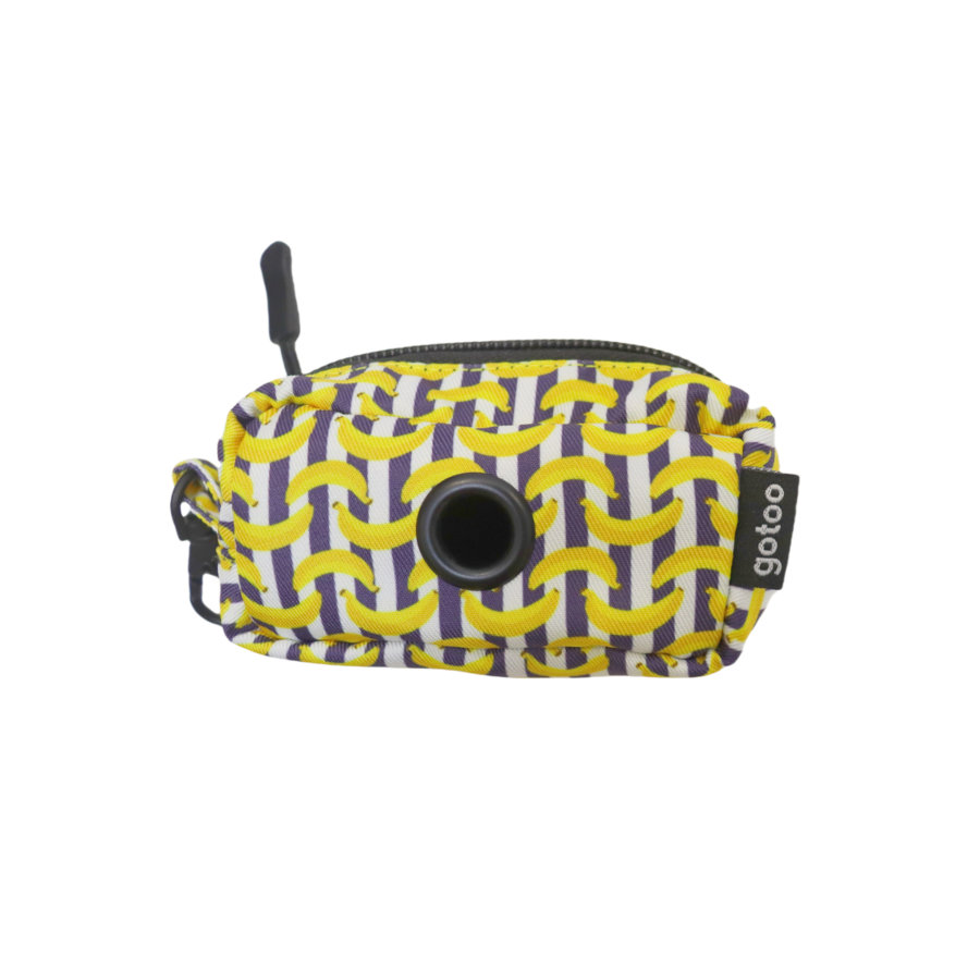 Gotoo Porta-sacos estampado azul para cães