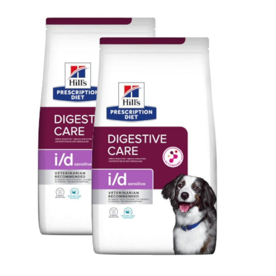 2 x 12 kg Hill's Prescription Diet Digestive Care i/d ração para cães Pack poupança!