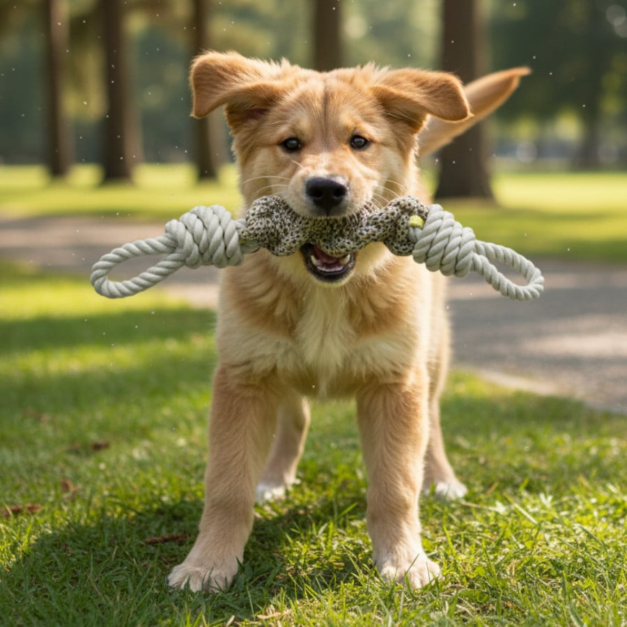 Tootoy! Pull Brinquedo de corda com nó para cães