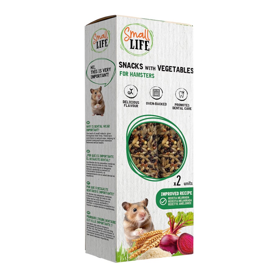 2 barritas Small Life Barritas Snack com Vegetais para hamsters