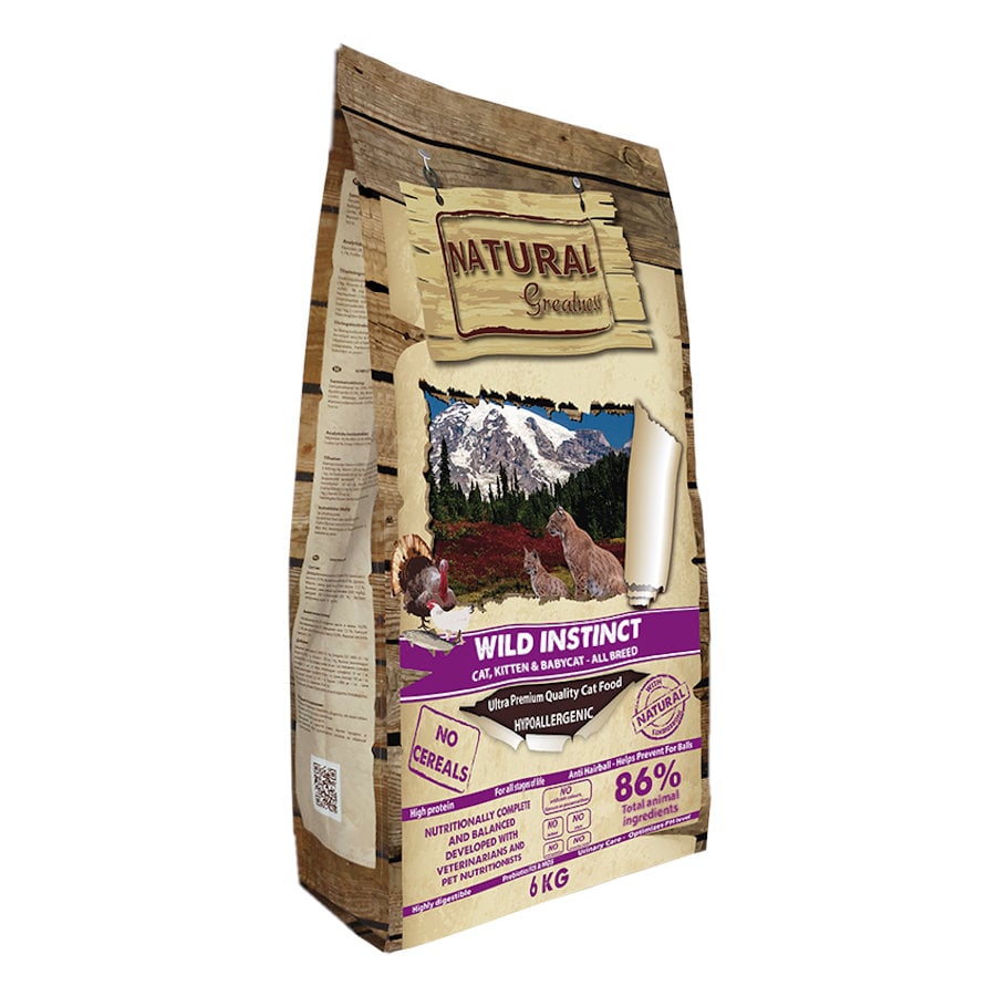 6 KG Natural Greatness Wild Instinct ração para gatos