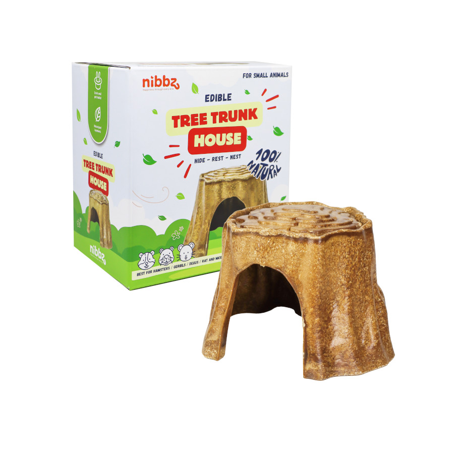Nibbz Casa Toco de Árvore Comestível Suplemento alimentar para roedores