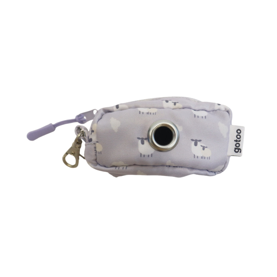 Gotoo Porta porta-sacos estampado cinza para cães