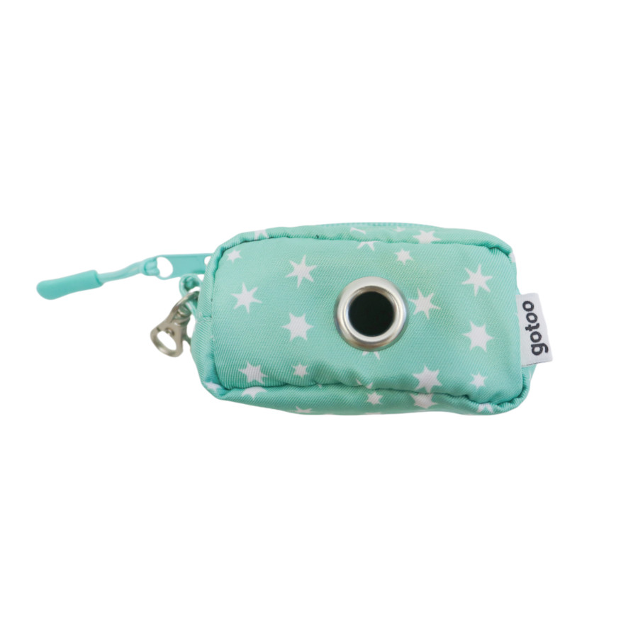 Gotoo Porta-sacos estampado verde para cães