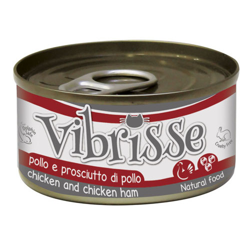 0.07 KG 70 g Croci Vibrisse Frango e Presunto lata para gatos