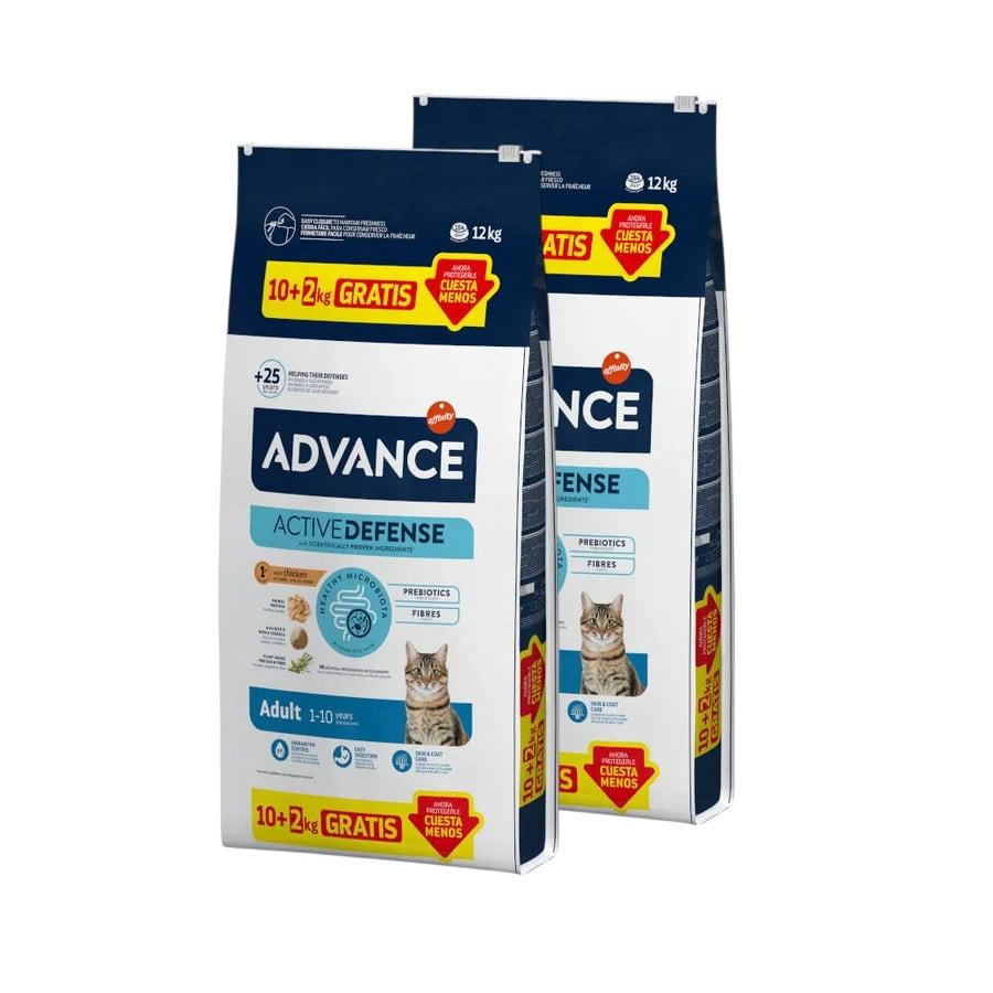 24 kg (20 + 4 kg grátis!) Advance Adult Frango e Arroz ração para gatos Pack poupança!