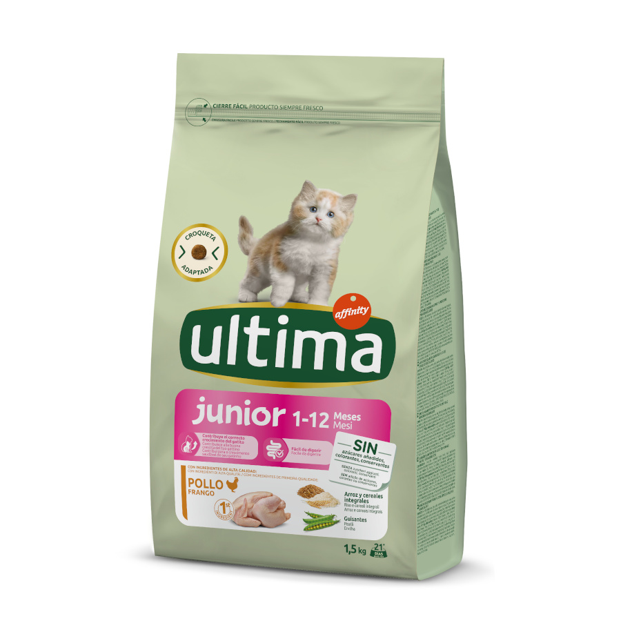 1.5 kg Affinity Ultima Junior Frango ração para gatos