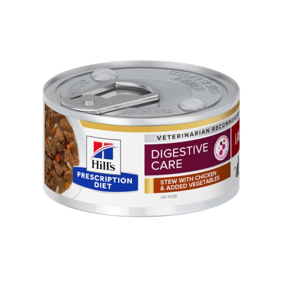 24 latas x 82 g Hill's Prescription Diet Digestive Care gatos Guisado de Frango e Vegetais lata Pack poupança!