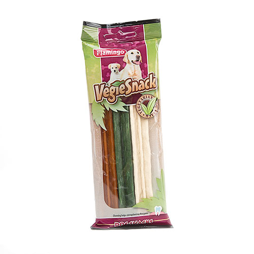 Raças pequenas Flamingo Vegie snack dentário para cães