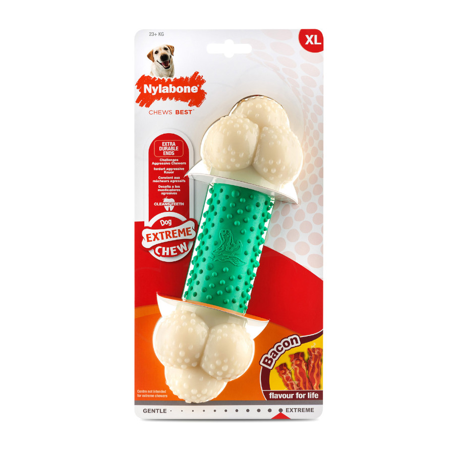 Nylabone Extreme Chew Bacon Double Action Mordedor para cães