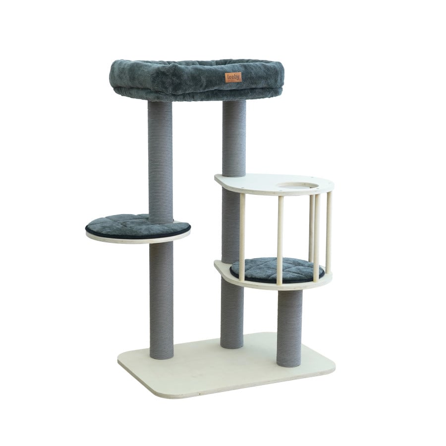 Leeby Cloud Collection torre arranhadora com cama para gatos
