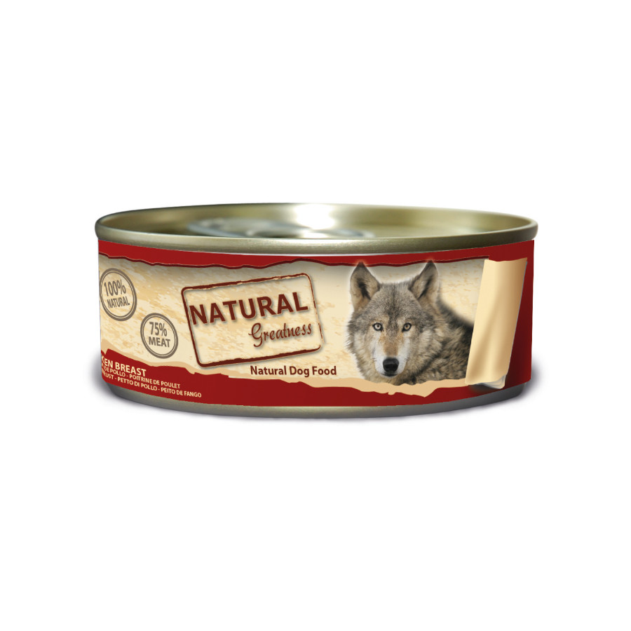 0.156 KG 156 g Natural Greatness Peito de Frango em lata para cães