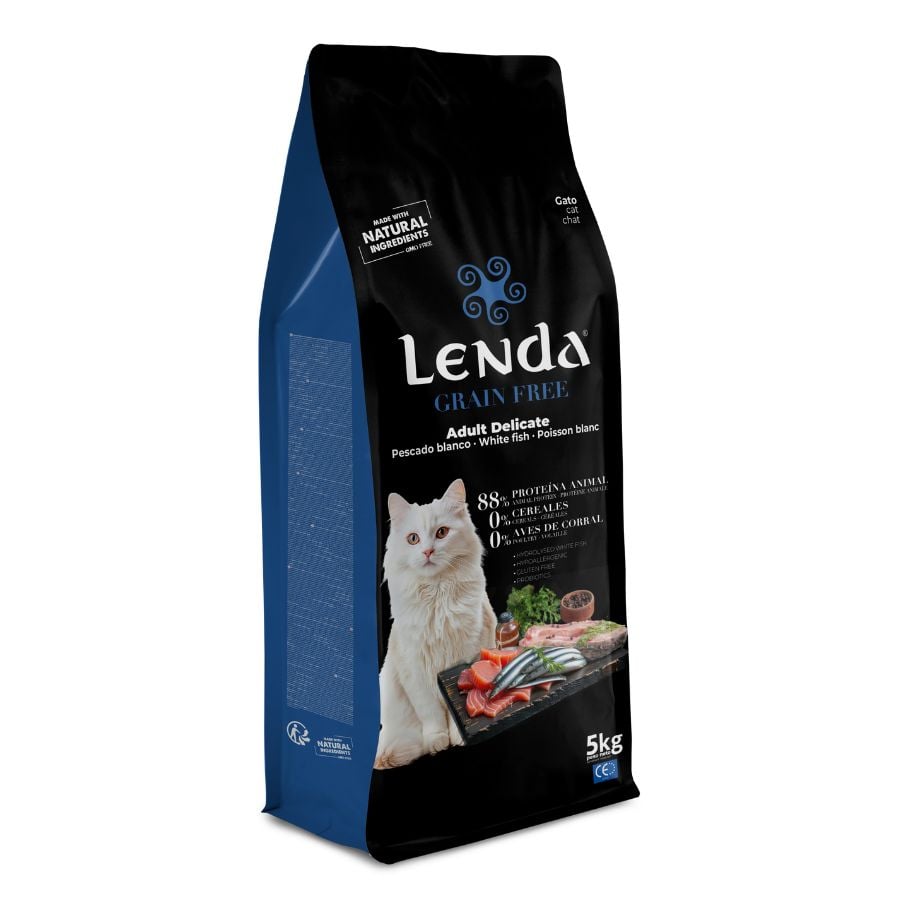 5 KG 5 Kg Lenda Grain Free Ração de Peixe Branco para gatos