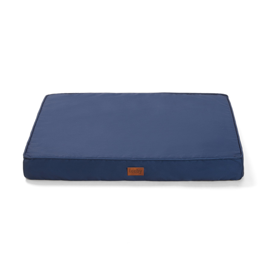 Leeby Colchão azul antiderrapante para cães