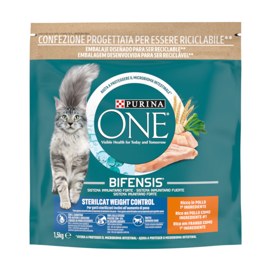 1.5 KG 1.5 kg One Bifensis Esterilizado Controlo de Peso frango ração para gatos