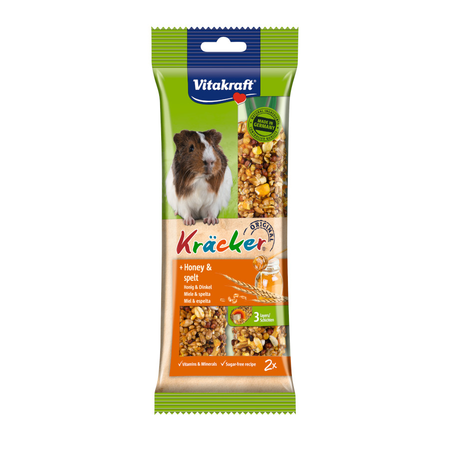 2 sticks Vitakraft Kräcker Barras Mel para porquinhos-da-índia
