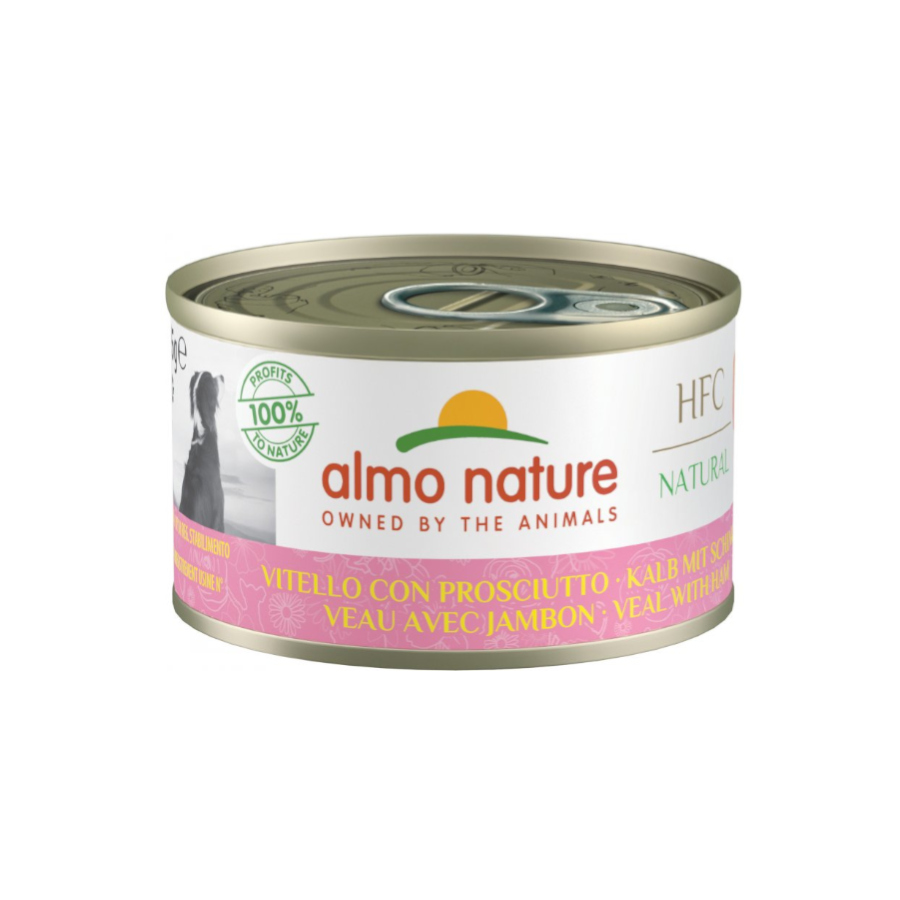 95 g Almo Nature HFC Vitela e Presunto lata para cães