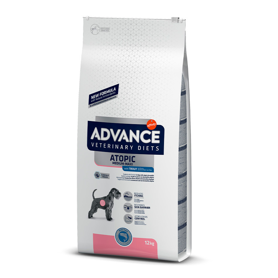 Advance Veterinary Diets Atopic Medium Maxi Truta ração para cães