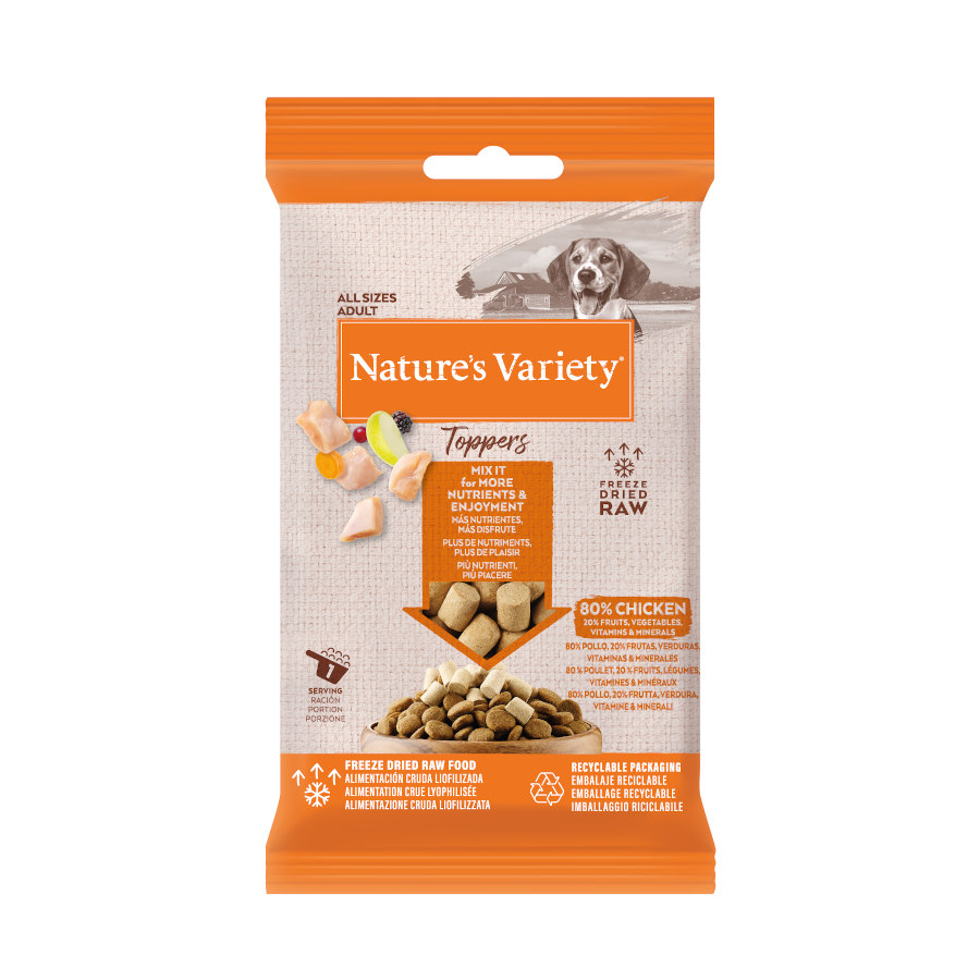 0.03 kg Nature’s Variety Toppers Frango Liofilizado para cães
