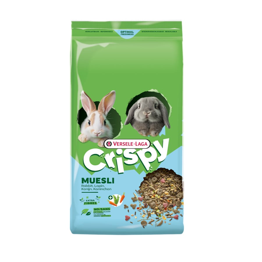 20 kg Versele-Laga Crispy Muesli Ra&ccedil;&atilde;o para coelhos, , large Indicador imagem n&uacute;mero 1