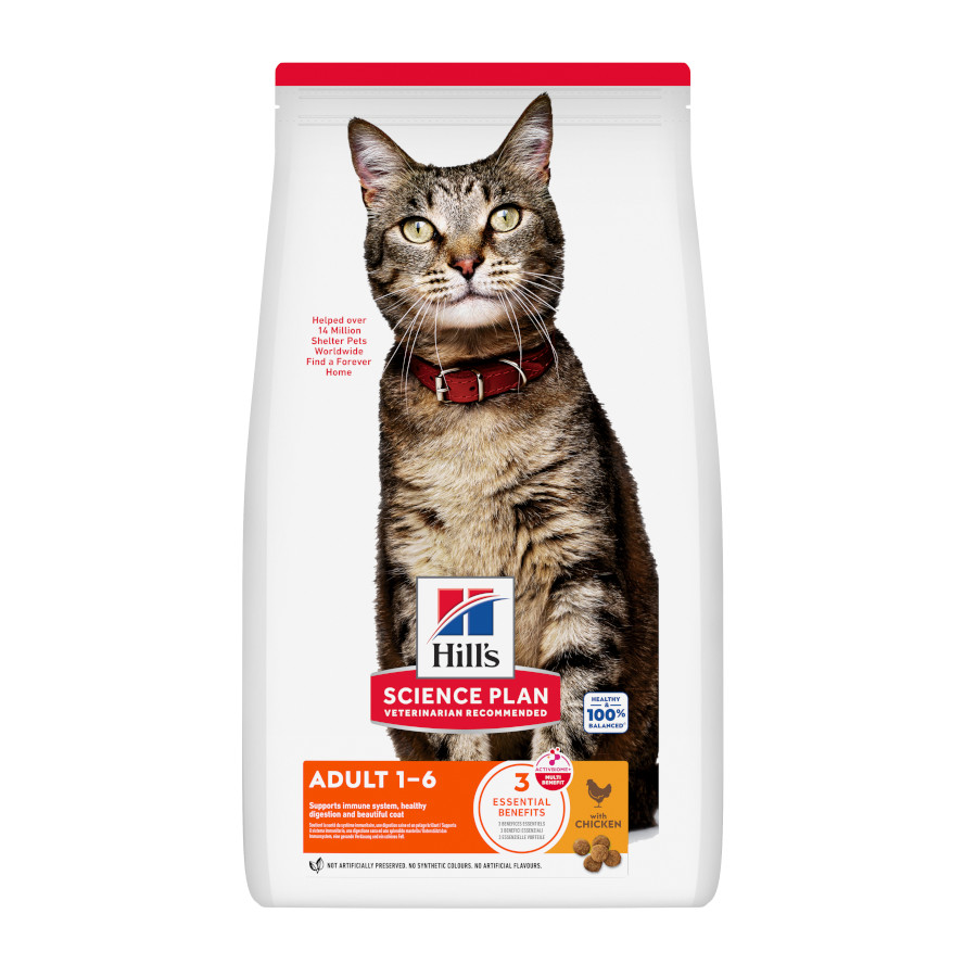 3 kg Hill's Adult Science Plan Frango ração para gatos