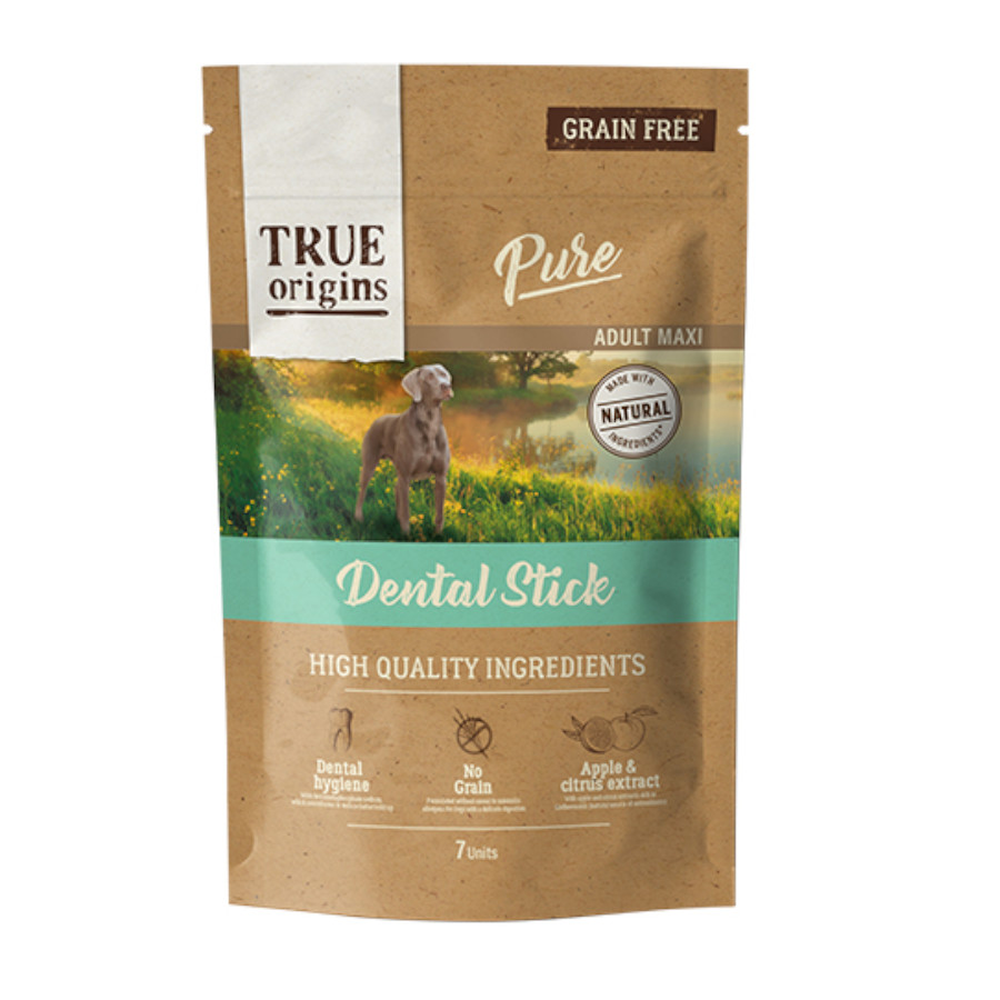 42 barritas True Origins Pure Maxi Adult Snacks Dentales para perros ¡Pack ahorro!