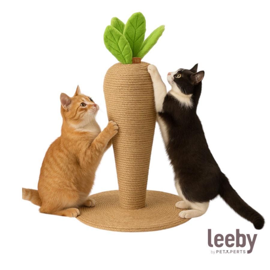 Leeby Carlos Cenoura arranhador de juta para gatos
