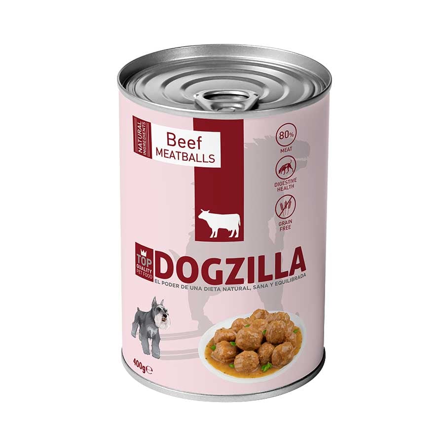 400 g Dogzilla almôndegas de vitela lata para cães