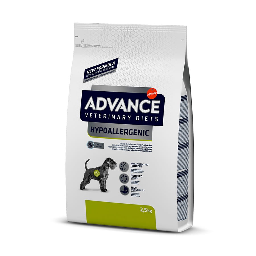 2 x 10 kg Advance Veterinary Diets Hypoallergenic ração para cães Pack poupança!