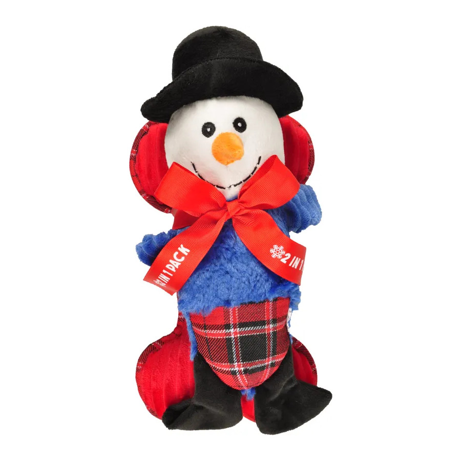 Flamingo Natal Boneco de Neve e Osso de peluche para cães