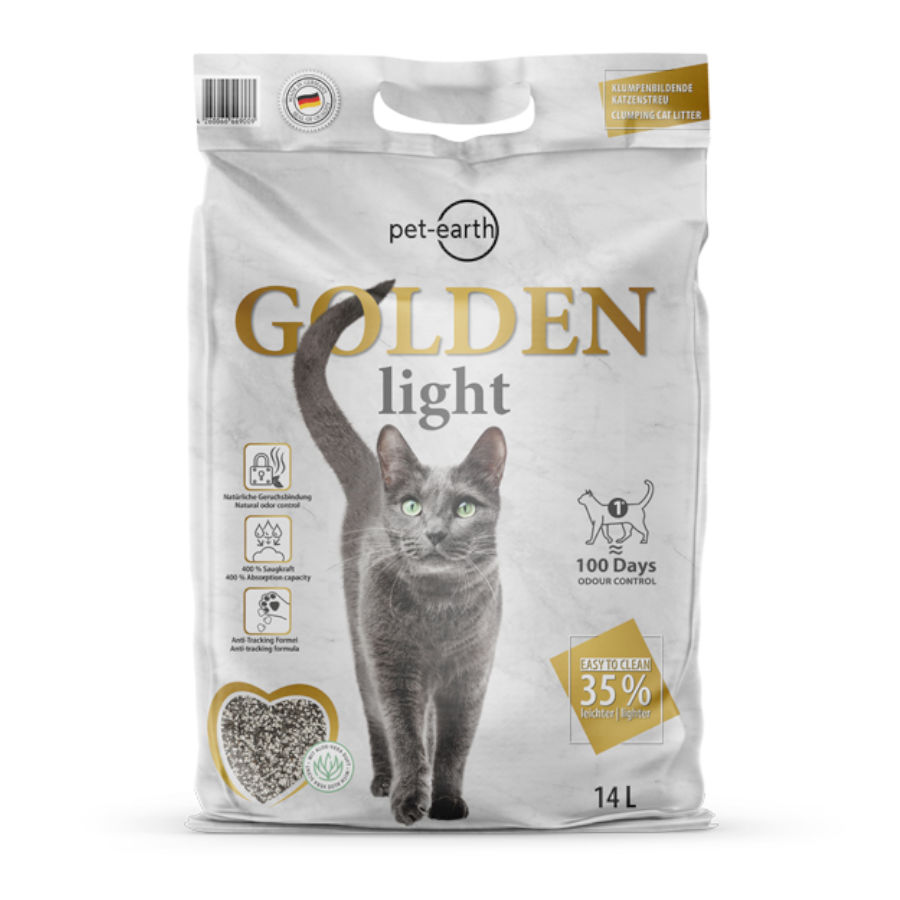 Golden Grey Areia de gato aglutinante