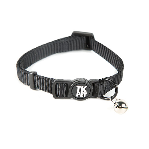 TK-Pet Classic Coleira Nylon com Cascavel Preto para gatos