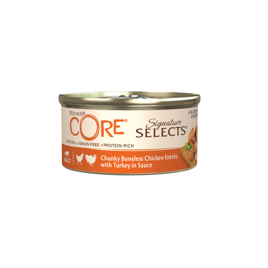 79 g Wellness Core Chunky frango e peru lata para gatos