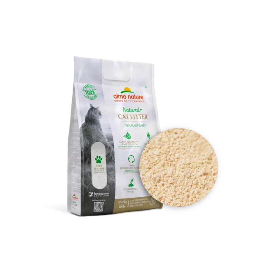 4.54 KG 4,54 kg Almo Nature Natural Soft Texture Areia para gatos