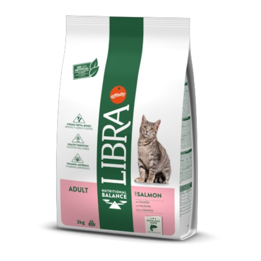 3 KG Libra Adult Salmão e Arroz ração para gatos