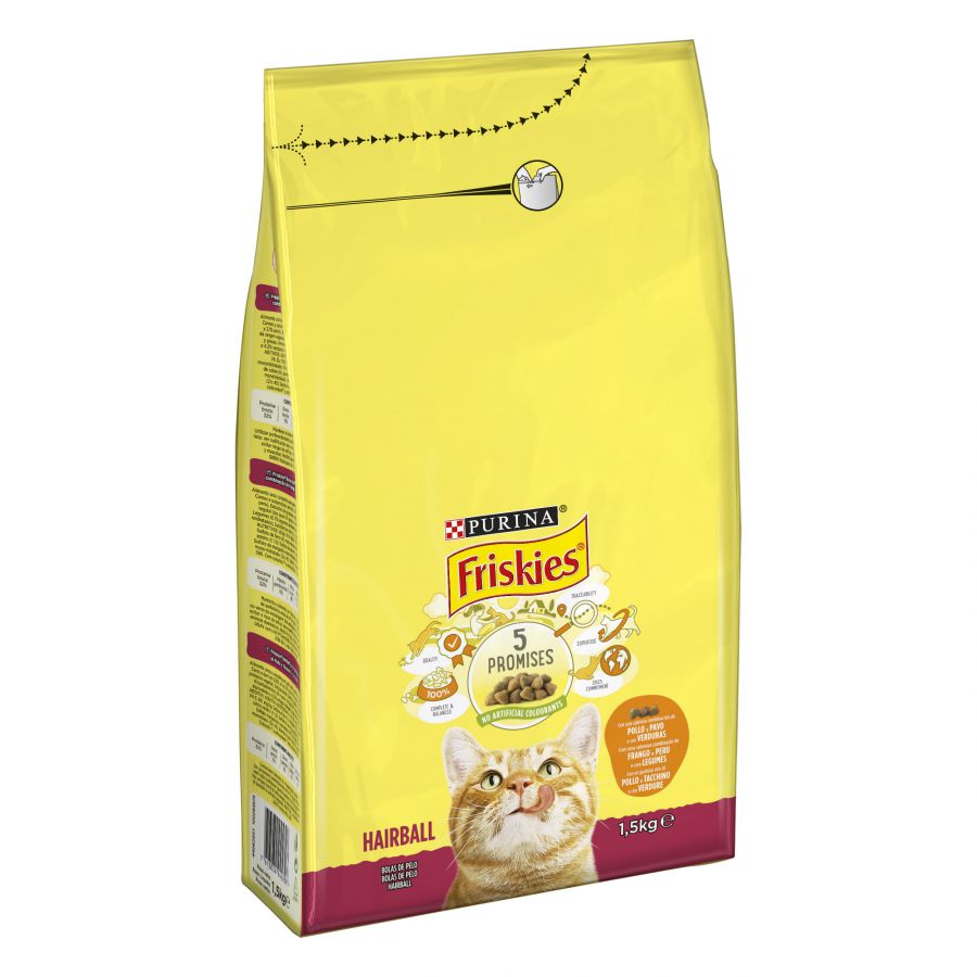 1.5 KG Friskies Hairball ração para gatos
