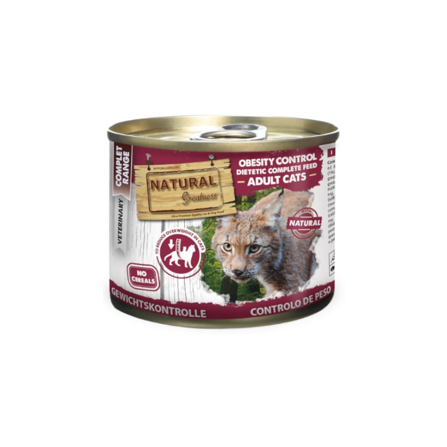 0.2 KG Natural Greatness Obesity Control Comida Húmida para gatos