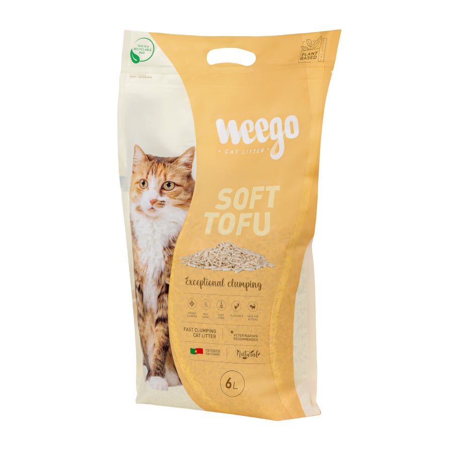 1.635 KG Weego Soft Tofu arena aglomerante para gatos